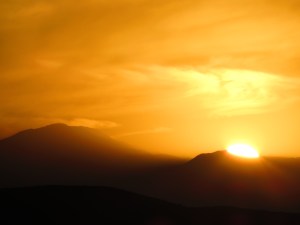 Sunset near Joshua Tree, June 2014.