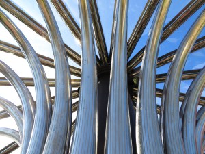 Gretchen Armstrong wrote a song while traveling up, so we sang it.