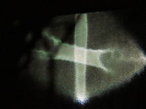 Yuan. Crossing of paths. Moon through bathroom window. Seattle.